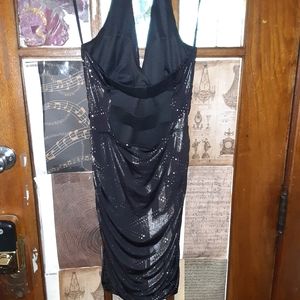 Taboo large halter mini dress